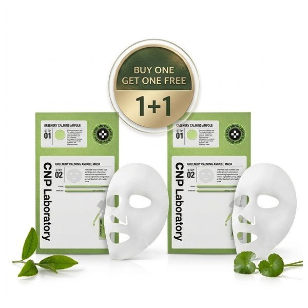 CNP Laboratory Greenery Calming Ampule 2-Step Mask Set - Emart Skincare Bangladesh