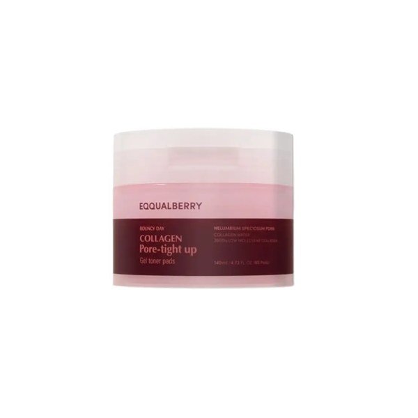 EQQUALBERRY Collagen Pore-Tight Up Gel Toner Pads 60Pads - Emart Skincare Bangladesh