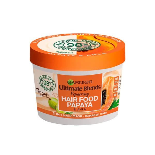 Garnier Papaya Hair Food 3-in-1 Hair Treatment Mask 400ml - Emart Skincare Bangladesh