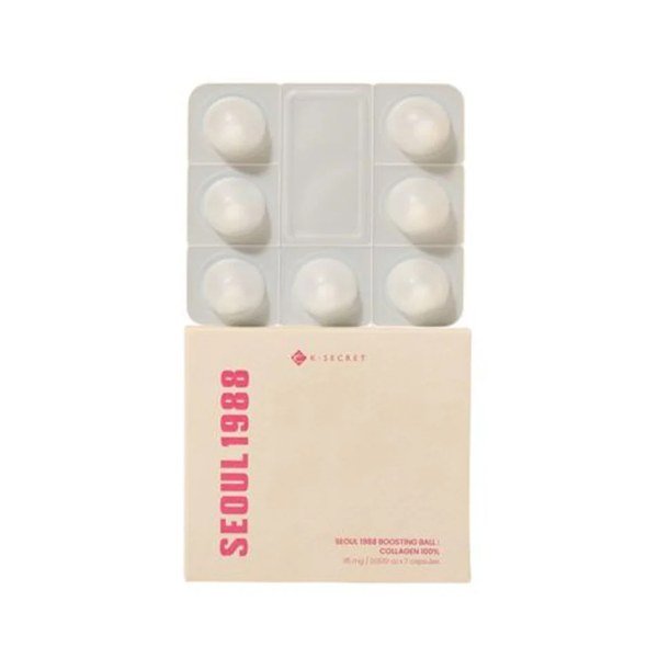 KSecret Seoul 1988 Boosting Ball: Collagen 100% – 35mg x 7 capsules - Emart Skincare Bangladesh