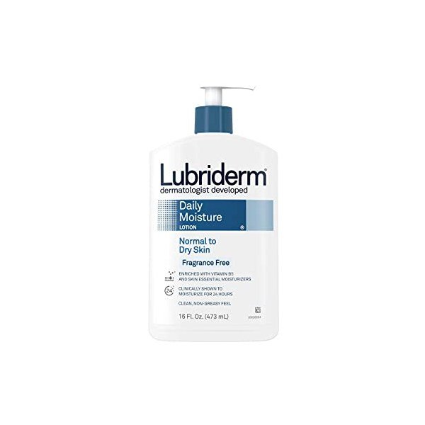 Lubriderm Daily Moisture Lotion for Normal to Dry Skin, Fragrance Free -473ml - Emart Skincare Bangladesh