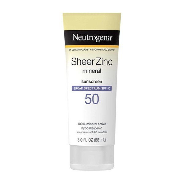 Neutrogena Sheer Zinc Mineral Face Sunscreen Lotion with Broad Spectrum SPF 50 – 88ml - Emart Skincare Bangladesh