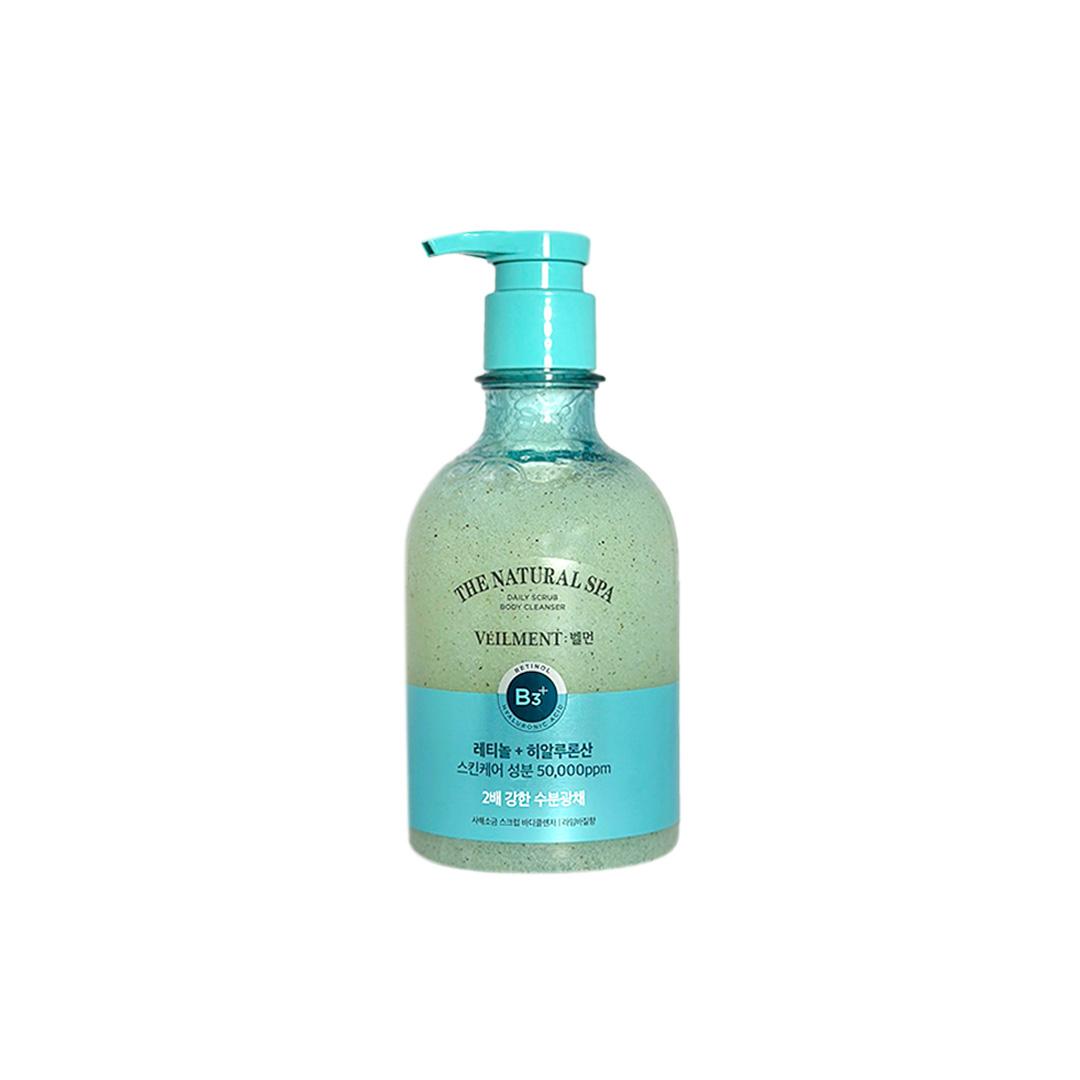 on the body Veilment Natural Spa Dead Sea Salt Scrub Body Wash Lime Basil Scent 400 ml - Emart Skincare Bangladesh