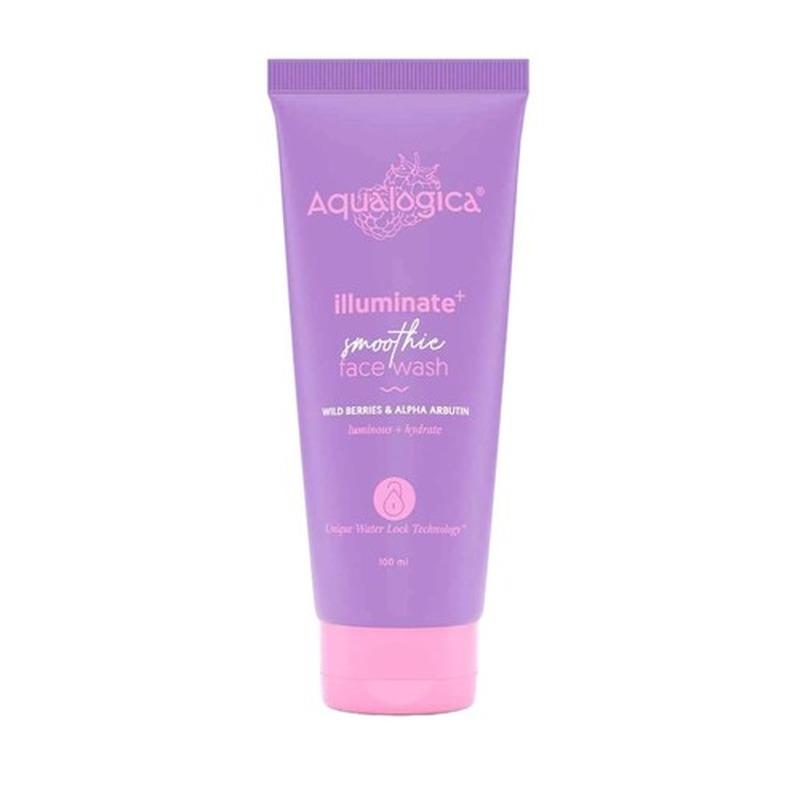 Aqualogica IIIuminate+ Smoothie Face Wash with Wild Berries & Alpha Arbutin for Luminous Glow 100ml - Emart Skincare Bangladesh