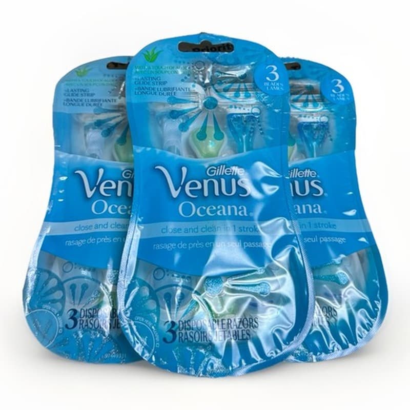 Gillette Venus Oceana Women’s Disposable Razors (3s) - Emart Skincare Bangladesh