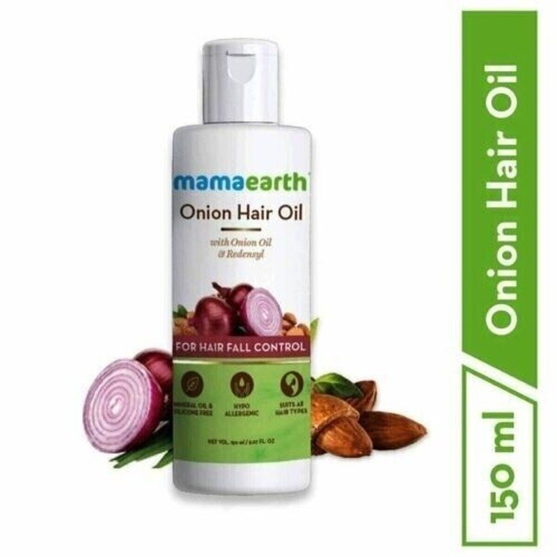 Mamaearth Onion Hair Oil For Hair Fall Control 100ml - Emart Skincare Bangladesh