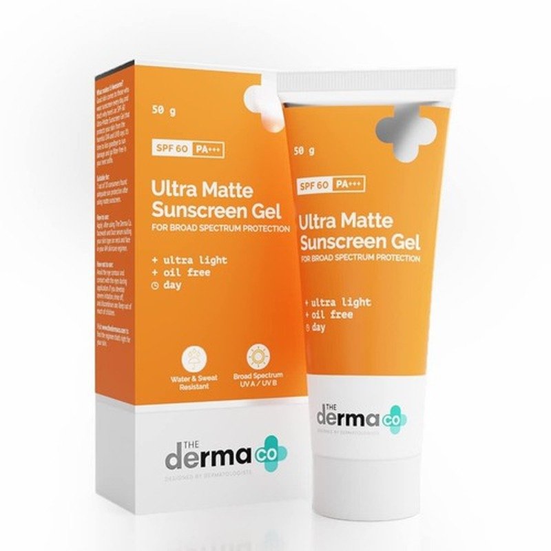 The Derma Co Ultra Matte Sunscreen Gel SPF 60 P+++ 50g - Emart Skincare Bangladesh
