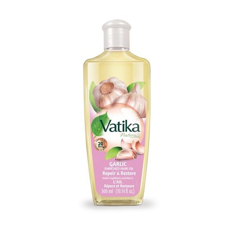 Vatika Naturals Garlic Hair Oil with Promotes Natural Hair Growth 300 ml - Emart Skincare Bangladesh