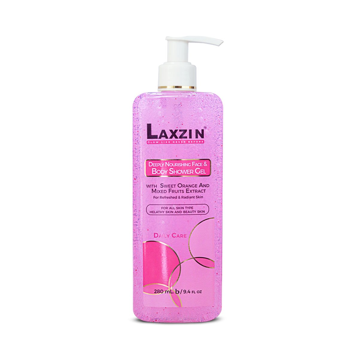 Laxzin Deeply Nourishing Face & Body Shower Gel 280ml - Emart Skincare Bangladesh