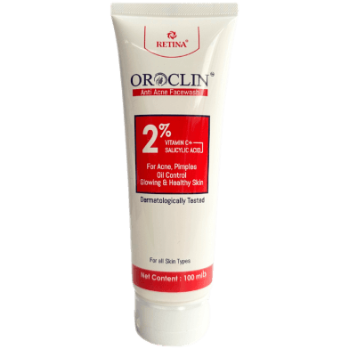 Retina Oroclin Anti Acne Facewash 100ml face cleanser or face wash price in Bangladesh at Emart