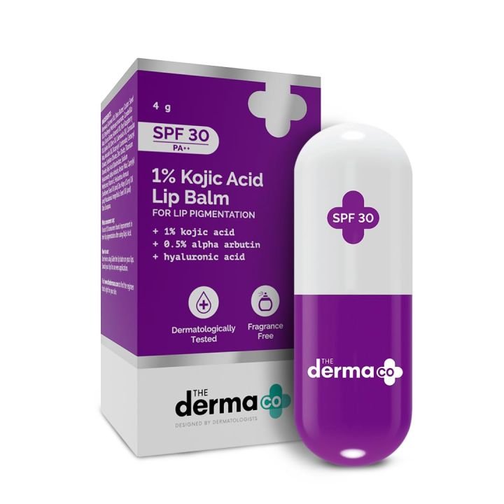 The Derma CO 1% Kojic Acid Lip Balm With Alpha Arbutin & Hyaluronic Acid 4g - Emart Skincare Bangladesh