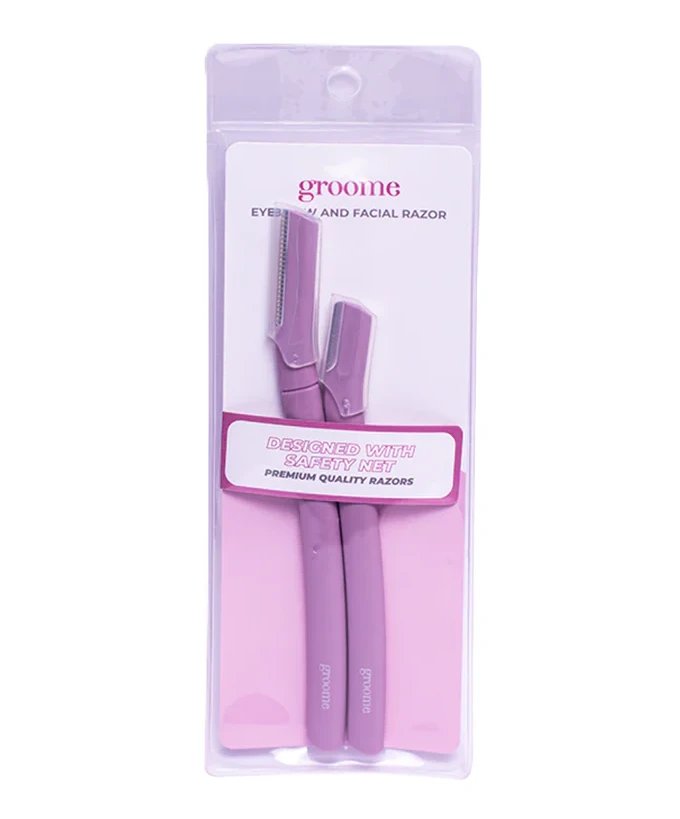 Groome Groome Eyebrow and Facial Razor (Pack of 2pcs) - Emart Skincare Bangladesh