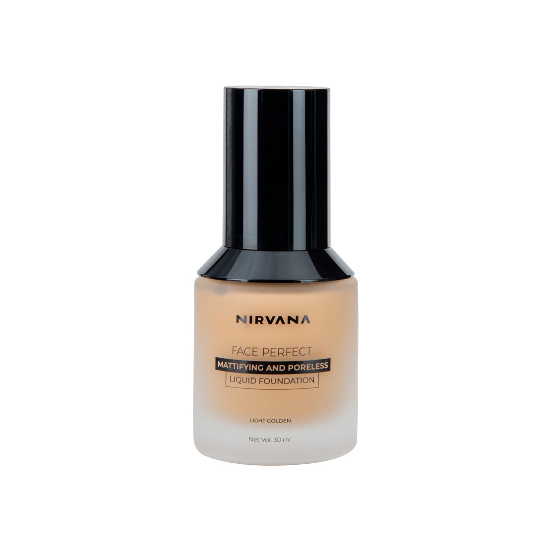 Nirvana Color Face Perfect (Matte & Por) Liquid Foundation-Light Beige 30ml - Emart Skincare Bangladesh