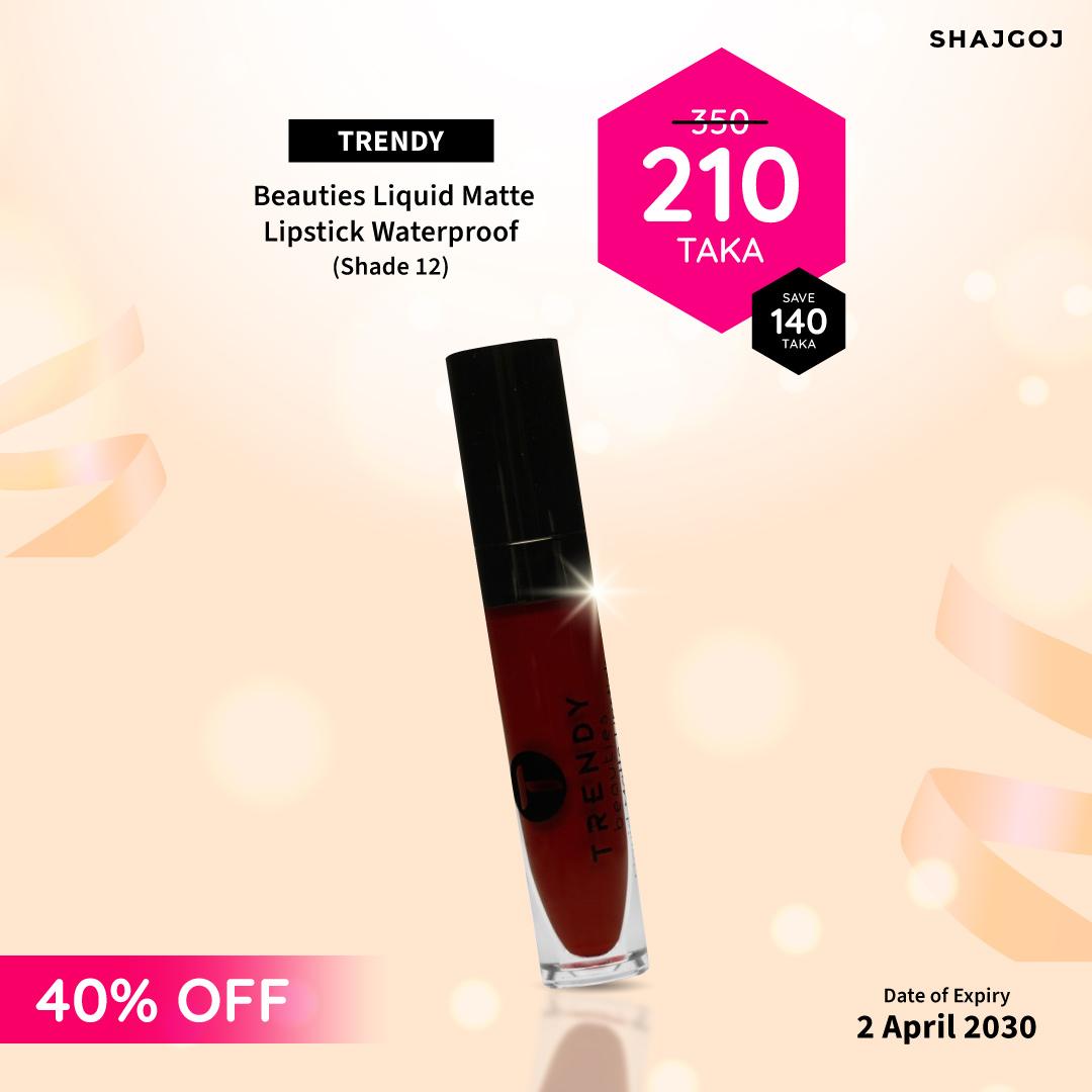 Trendy Beauties Liquid Matte Waterproof Lipstick 10 - Emart Skincare Bangladesh