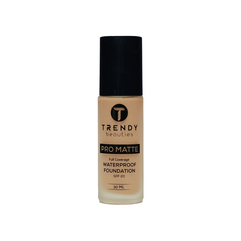 Trendy Beauties Pro Matte Full Coverage Waterproof Foundation SPF20 (04-Golden) 30ml - Emart Skincare Bangladesh