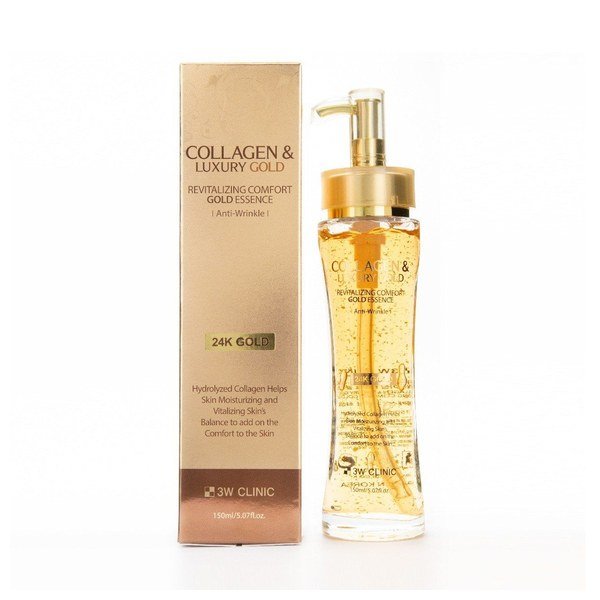 3W Clinic Collagen & Luxury Gold Revitalizing Comfort Gold Essence 150ml serum, ampoule or essence price in Bangladesh at Emart
