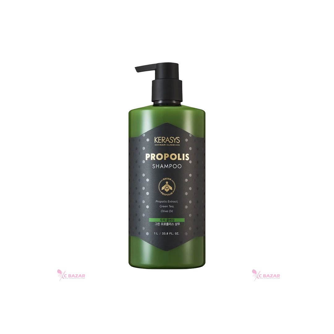 Kerasys Propolis Shampoo Green Tea Olive Oil 1000ml - Emart Skincare Bangladesh