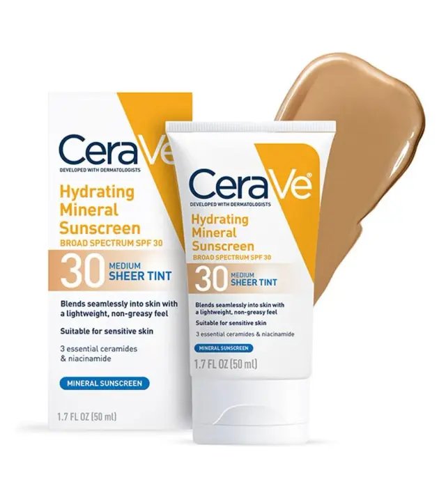 CeraVe Hydrating Sunscreen SPF30 Medium Sheer Tint 50ml - Emart Skincare Bangladesh