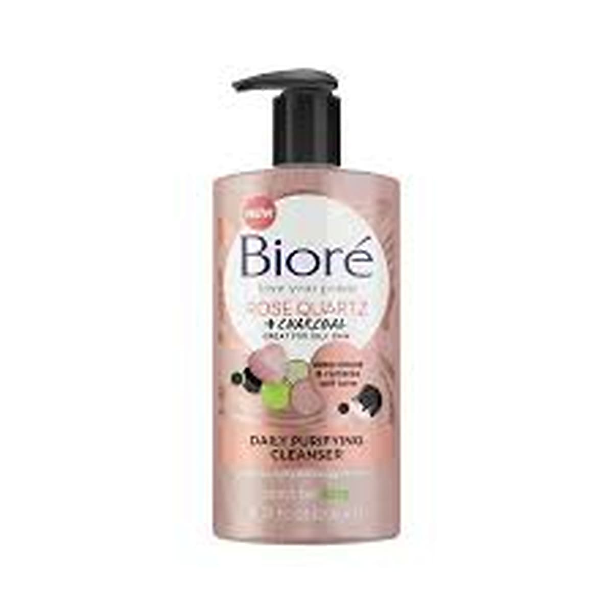 Biore Rose & Charcoal Daily Purifying Cleanser 200ml - Emart Skincare Bangladesh