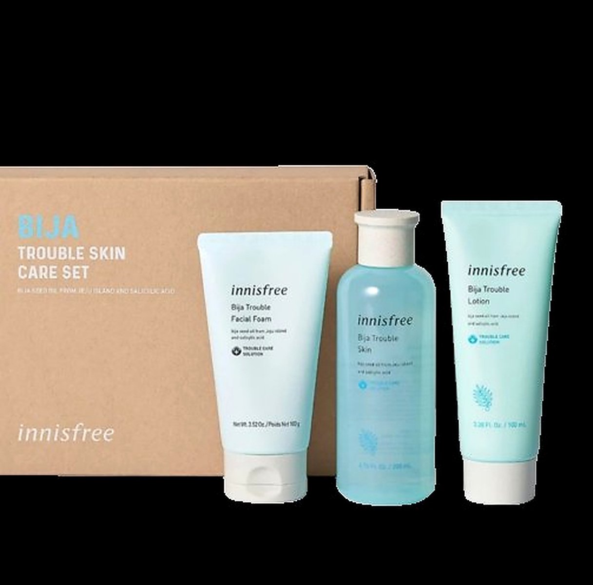 Innisfree Bija Trouble Skin Care Set - Emart Skincare Bangladesh