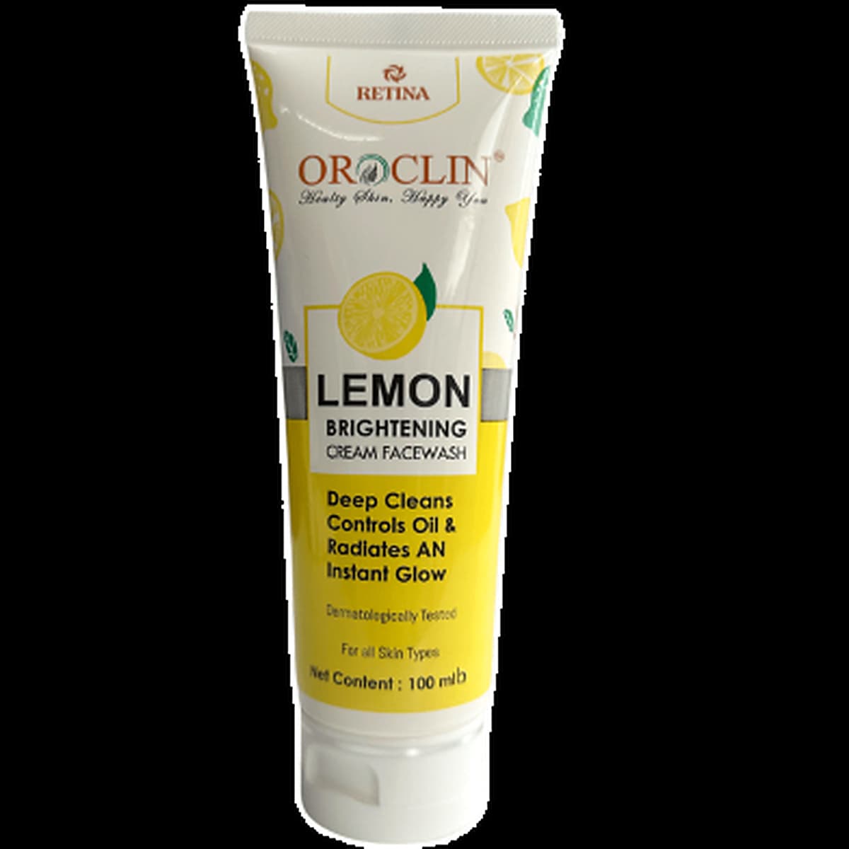 Retina Oroclin Lemon Brightening Cream Facewash 100ml - Emart Skincare Bangladesh