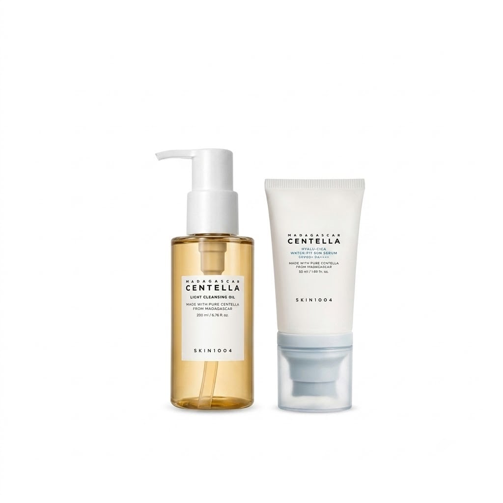 SKIN1004 Cleansing Oil + Sun Serum Glow Combo