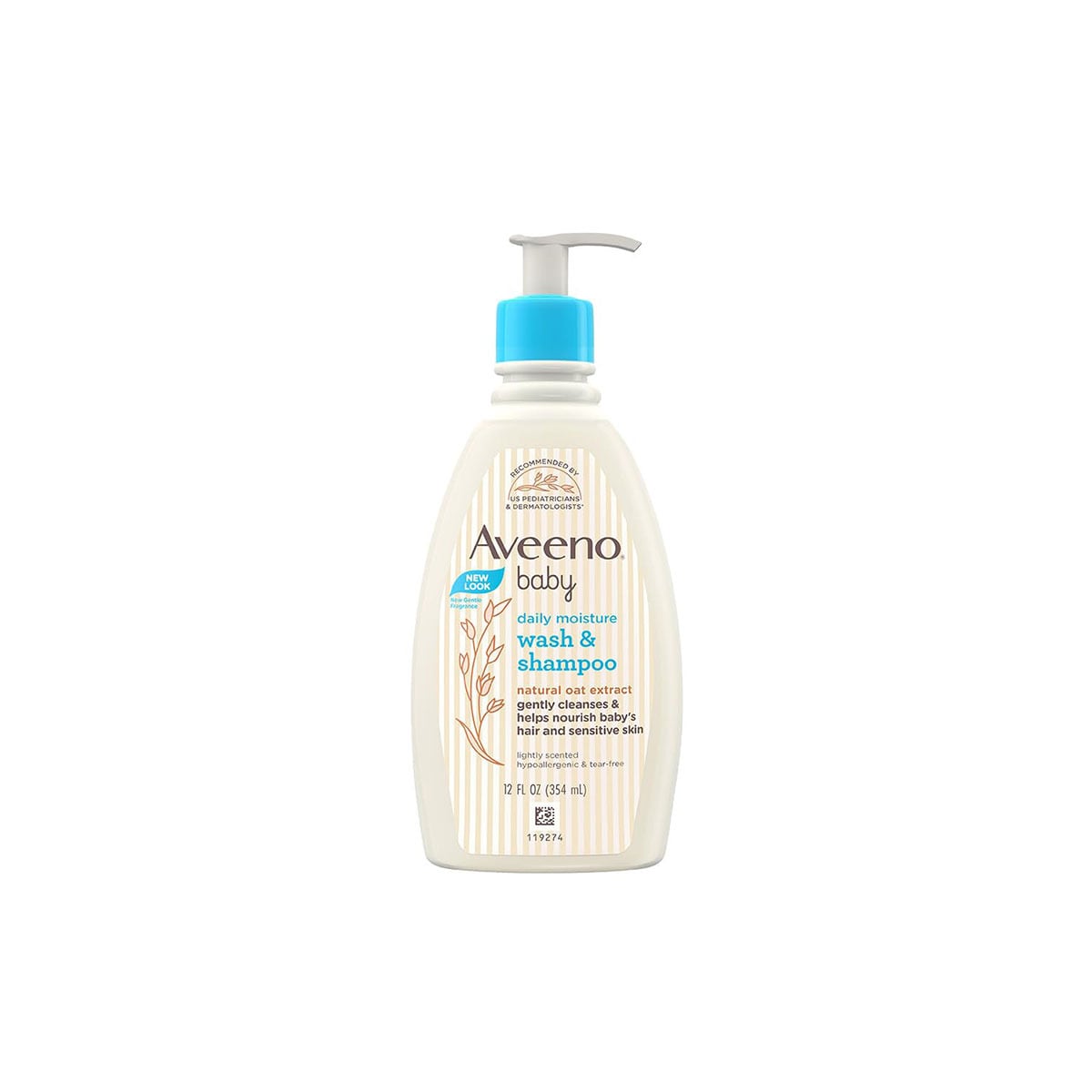 Aveeno Baby Daily Moisture Wash & Shampoo – 354ml
