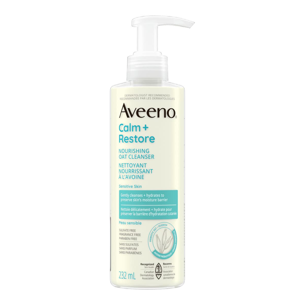 Aveeno Calm+ Restore Nourishing Oat Cleanser – 232ml - Emart Skincare Bangladesh