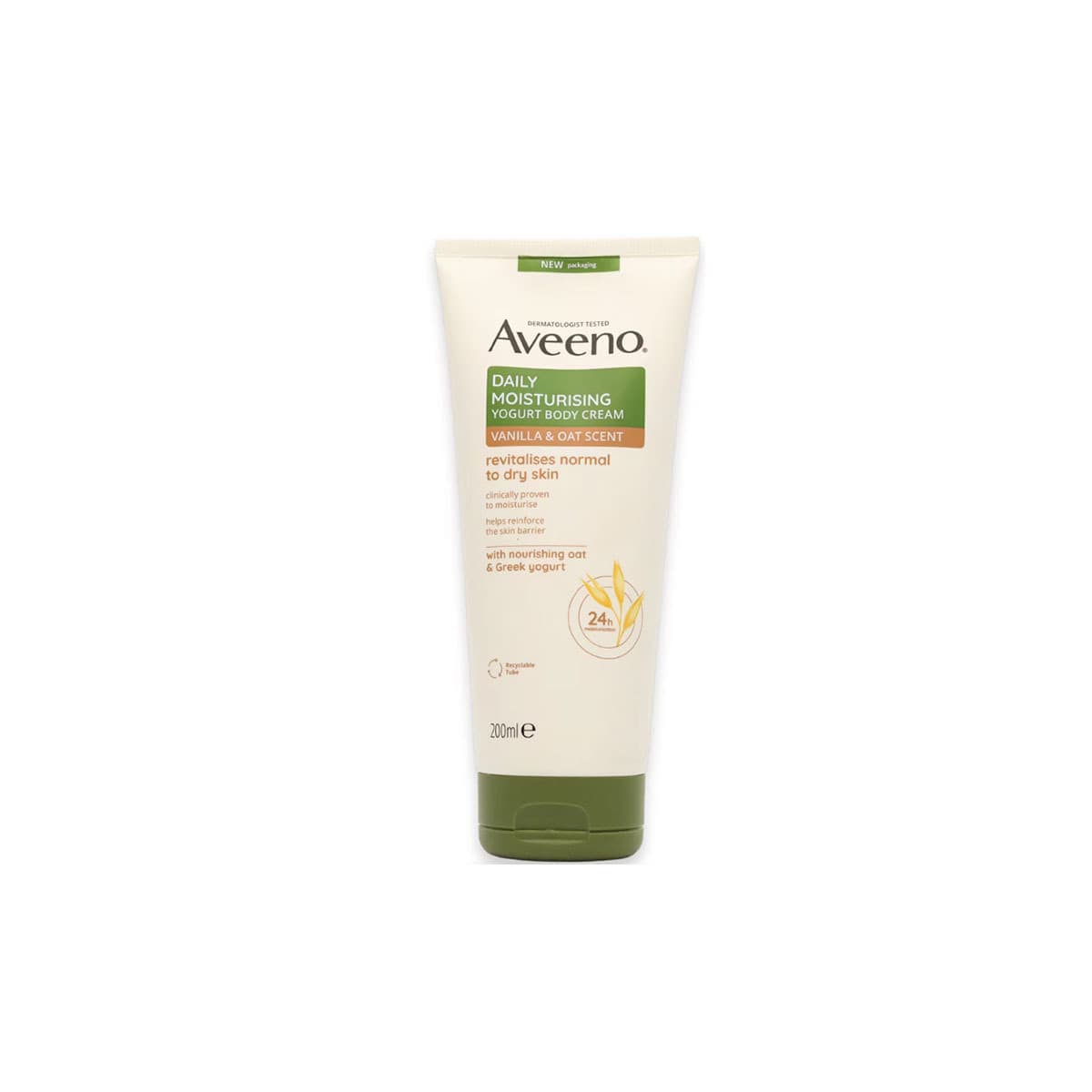 Aveeno Daily Moisturising Yogurt Body Cream Vanilla & Oat Scent 200ml - Emart Skincare Bangladesh