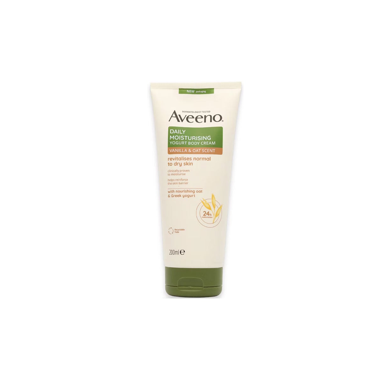 Aveeno Daily Moisturising Yogurt Body Cream Vanilla & Oat Scent 200ml