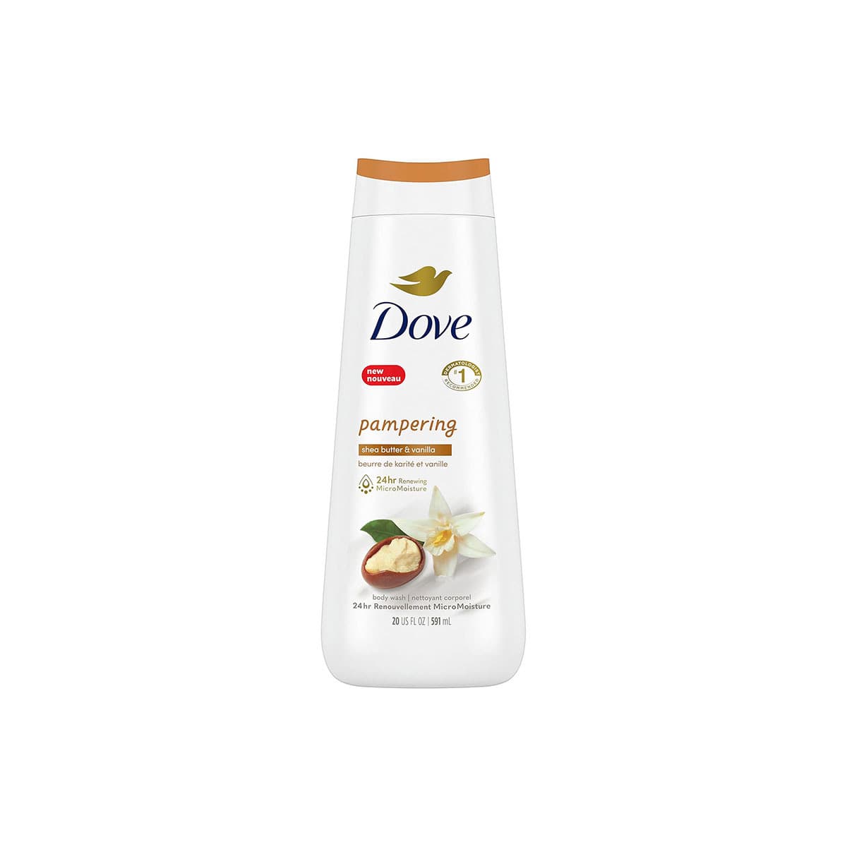 Dove Pampering Shea Butter & Vanilla 24hr Renewing Micro Moisture Body Wash – 680ml - Emart Skincare Bangladesh