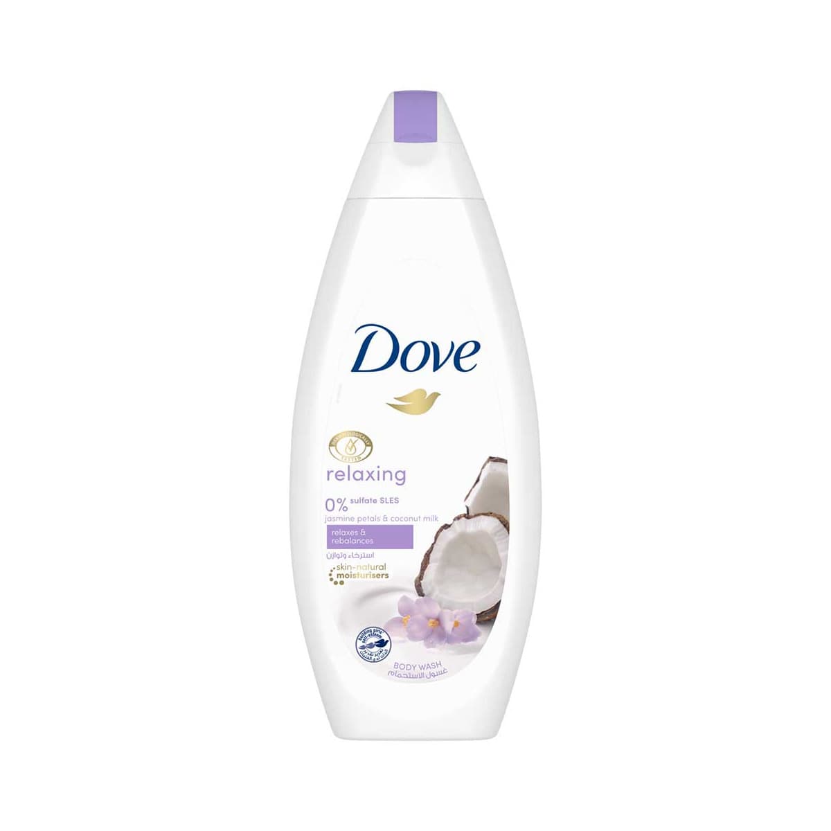 Dove Relaxing Jasmine Petals & Coconut Milk Body Wash – 500ml - Emart Skincare Bangladesh