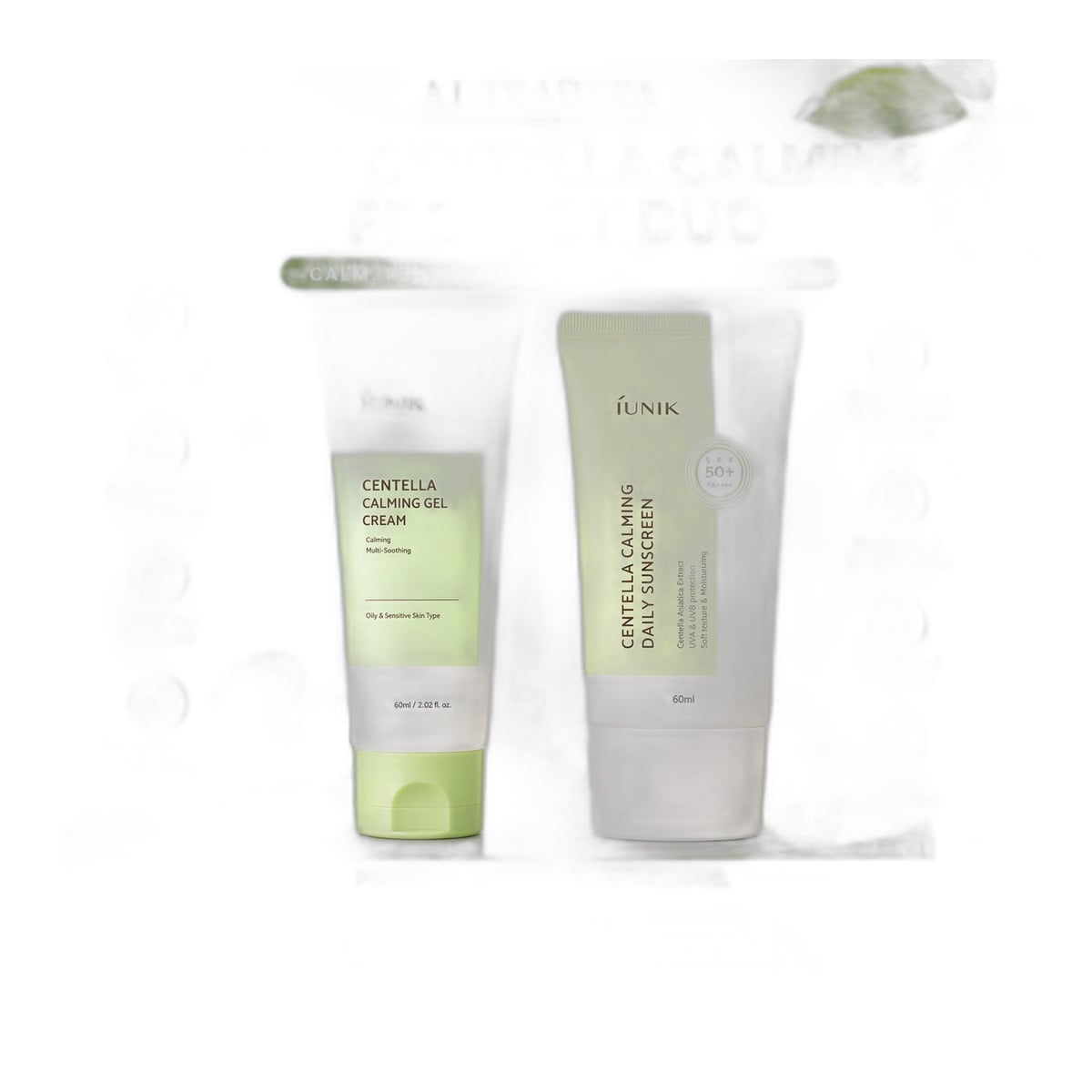 IUNIK Centella Calming Cream (60ml) & Sunscreen (60ml) Protect Duo