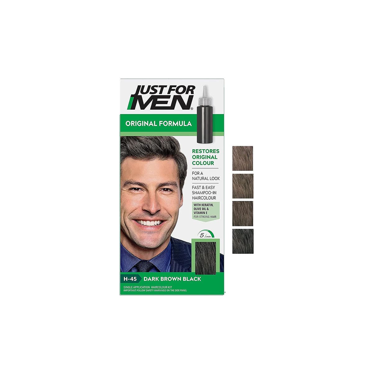 Just for Men Original Formula Hair Color H-45 Dark Brown Black - Emart Skincare Bangladesh