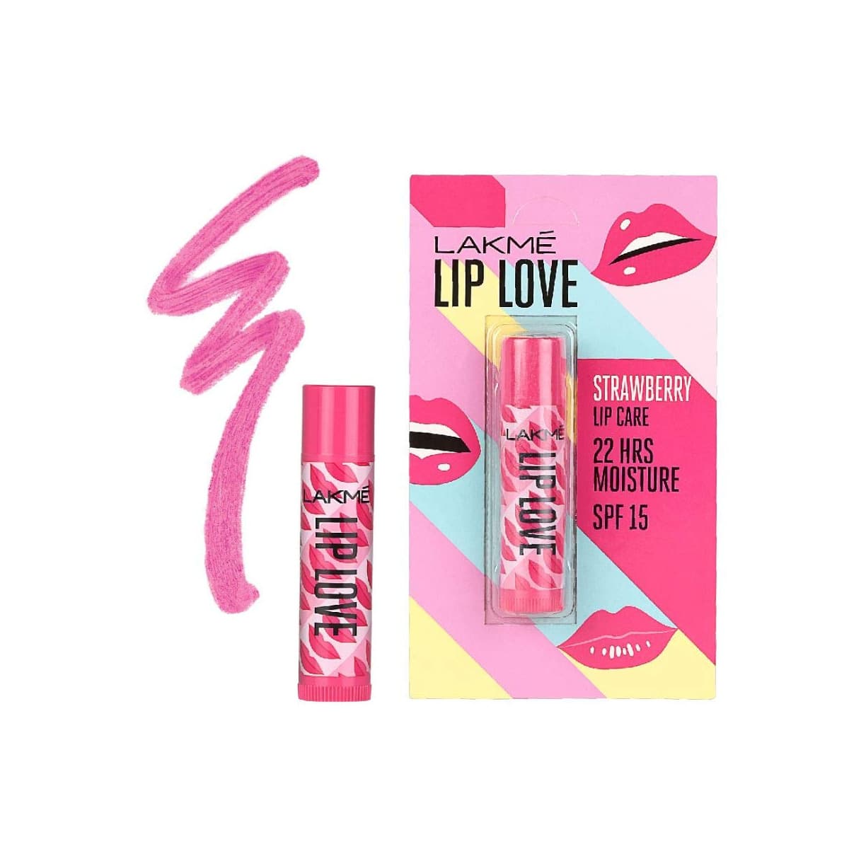 Lakme Lip Love Chapstick Strawberry SPF 15 4.5gm - Emart Skincare Bangladesh