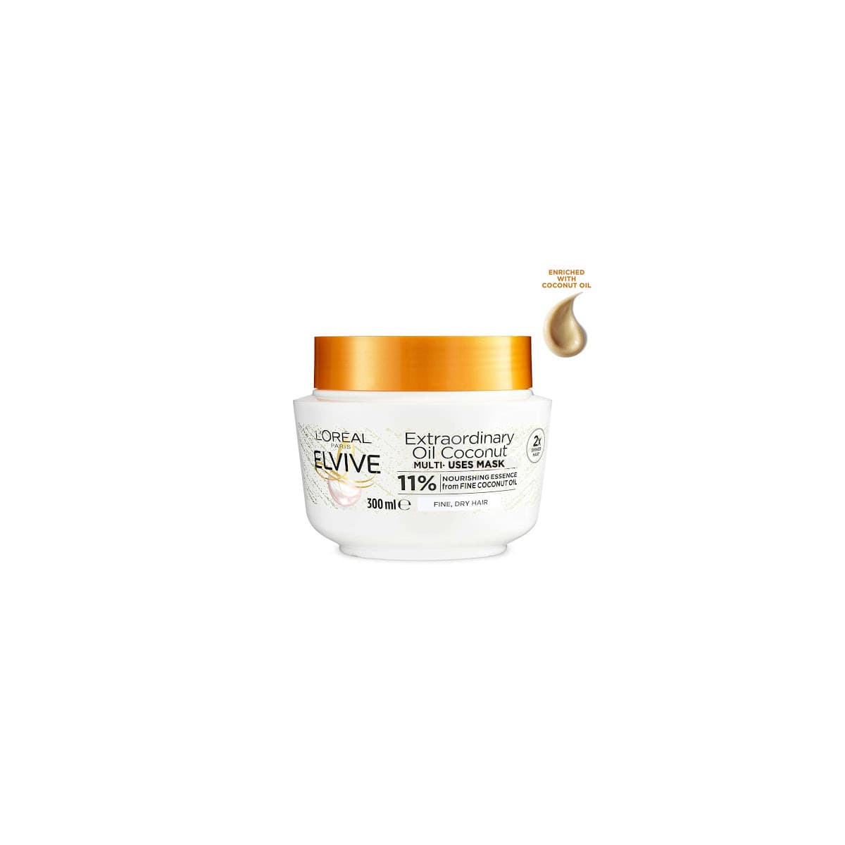 LOreal Elvive Extraordinary Oil Coconut Hair Mask 300ml - Emart Skincare Bangladesh