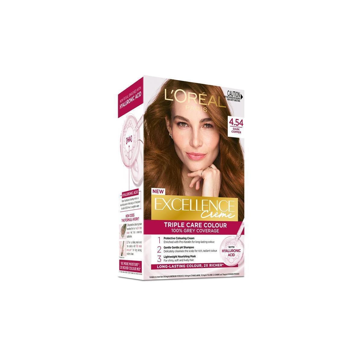 L’Oréal Paris Excellence Creme permanent hair dye 4.54 Dark Copper Mahogany - Emart Skincare Bangladesh