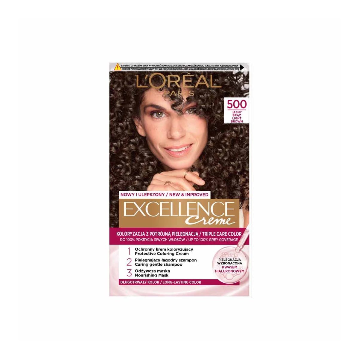 L’Oréal Paris New & Improved Excellence Creme permanent hair dye 500 Light Brown - Emart Skincare Bangladesh