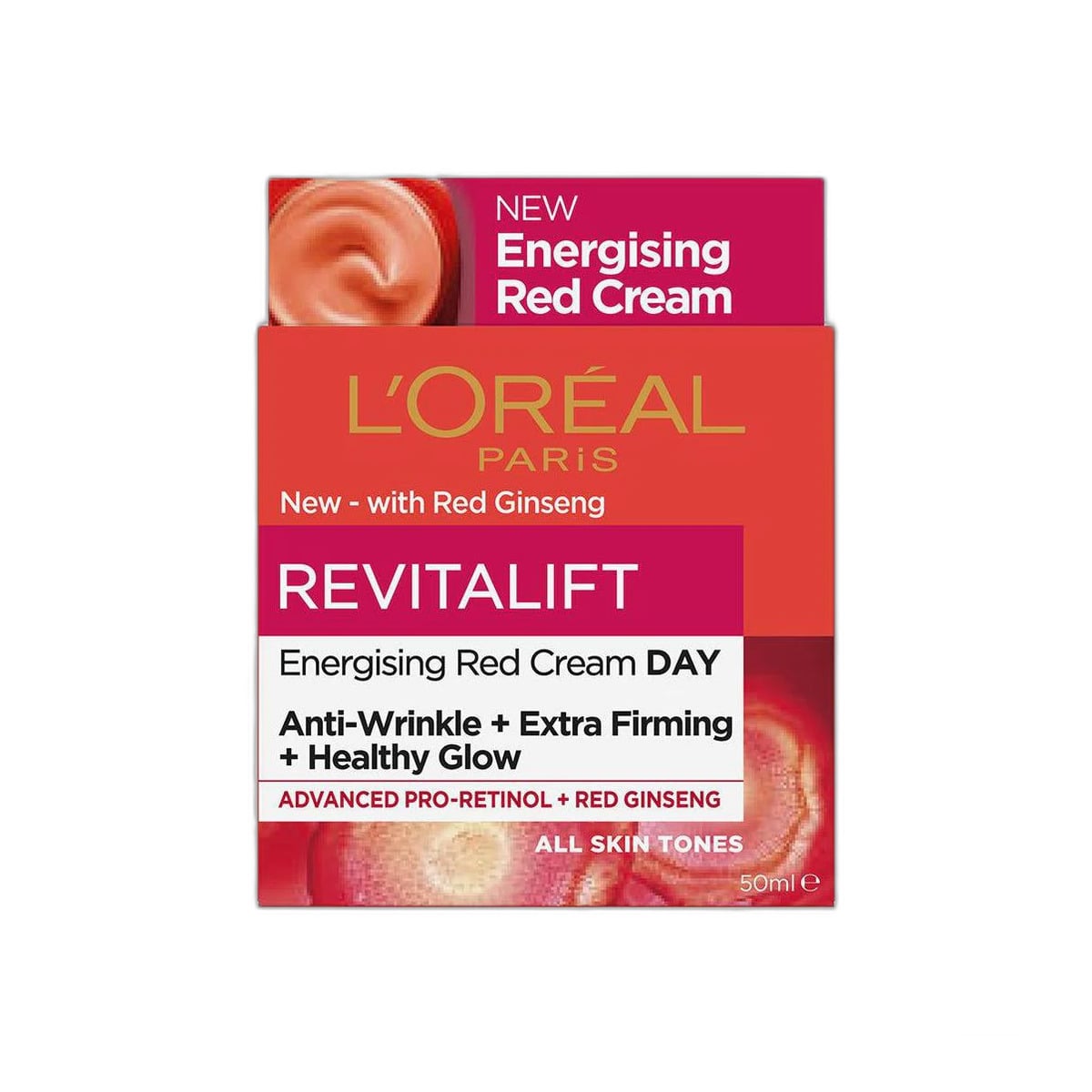 Loreal Paris REVITALIFT Classic Energising Red Day Cream 50ml