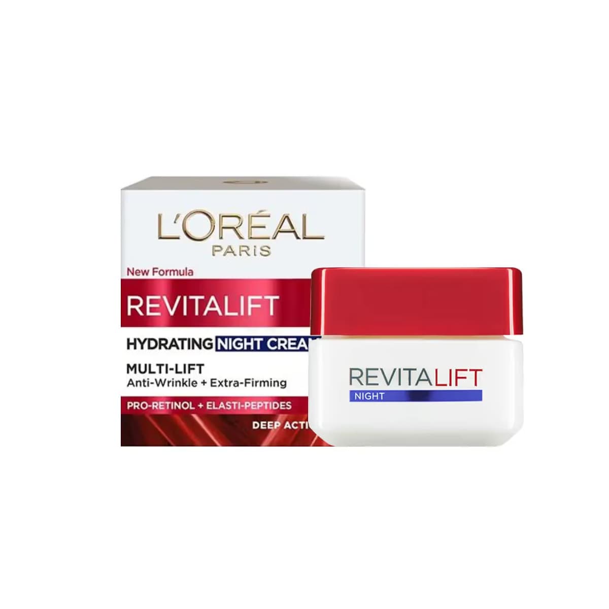 L’Oreal Paris Revitalift Multi-Lift Anti-Wrinkle + Extra Firming Hydrating Night Cream 50ml - Emart Skincare Bangladesh
