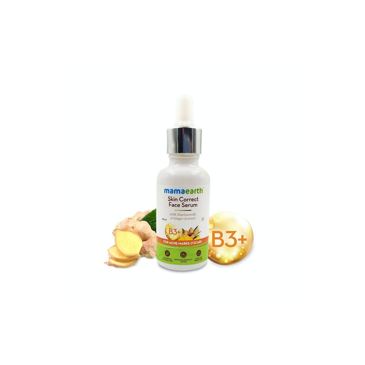 Mamaearth skin correct face serum with niacinamide and ginger extract for acne marks & scars – 30ml