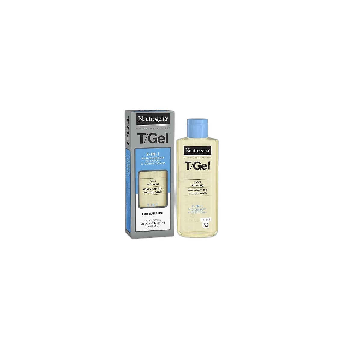 Neutrogena T/Gel 2 in 1 Anti Dandruff Shampoo and Conditioner with Melon and Jasmine Fragrance for Daily Use