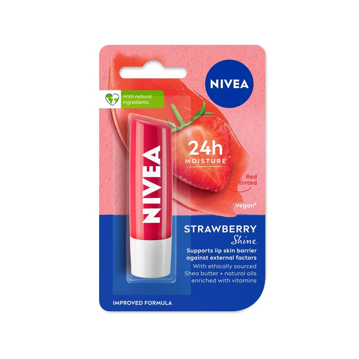 Nivea strawberry shine lip balm 4.8g