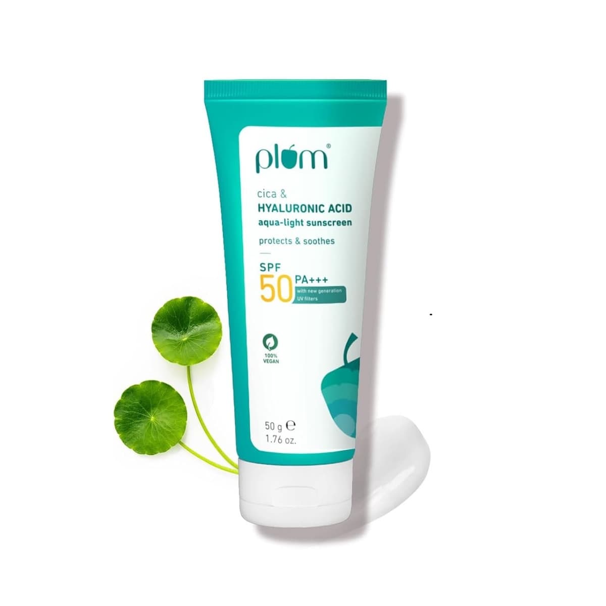 Plum Cica and Hyaluronic Acid Aqua-Light Sunscreen SPF 50 PA Plus Plus Plus 50 gm - Emart Skincare Bangladesh