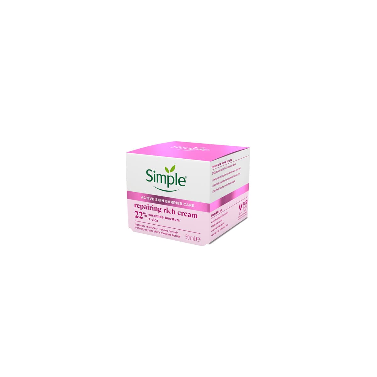 Simple Repairing Rich Cream with 22% Ceramide Booster + Cica 50ml - Emart Skincare Bangladesh