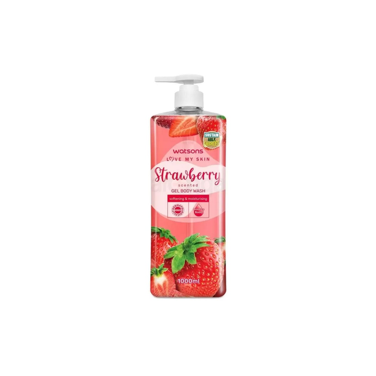 Watsons Strawberry Softening & Moisturising Gel Body Wash – 1000ml