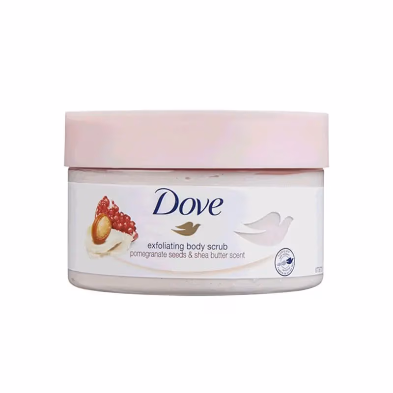 The Dove Pomegranate Seeds & Shea Butter Exfoliating Body Scrub 225ml