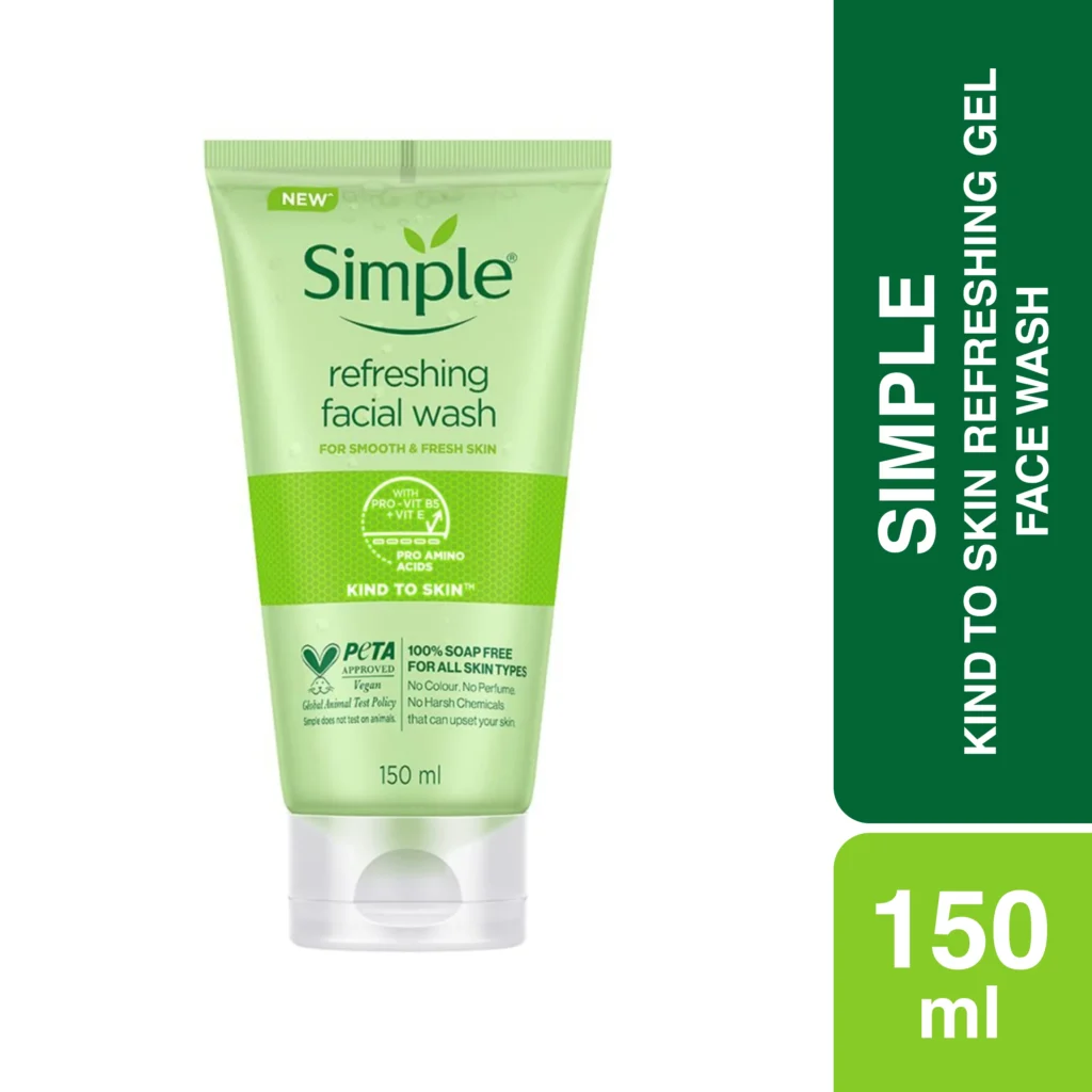 Simple Face Wash Kind to Skin Refreshing Gel 150ml