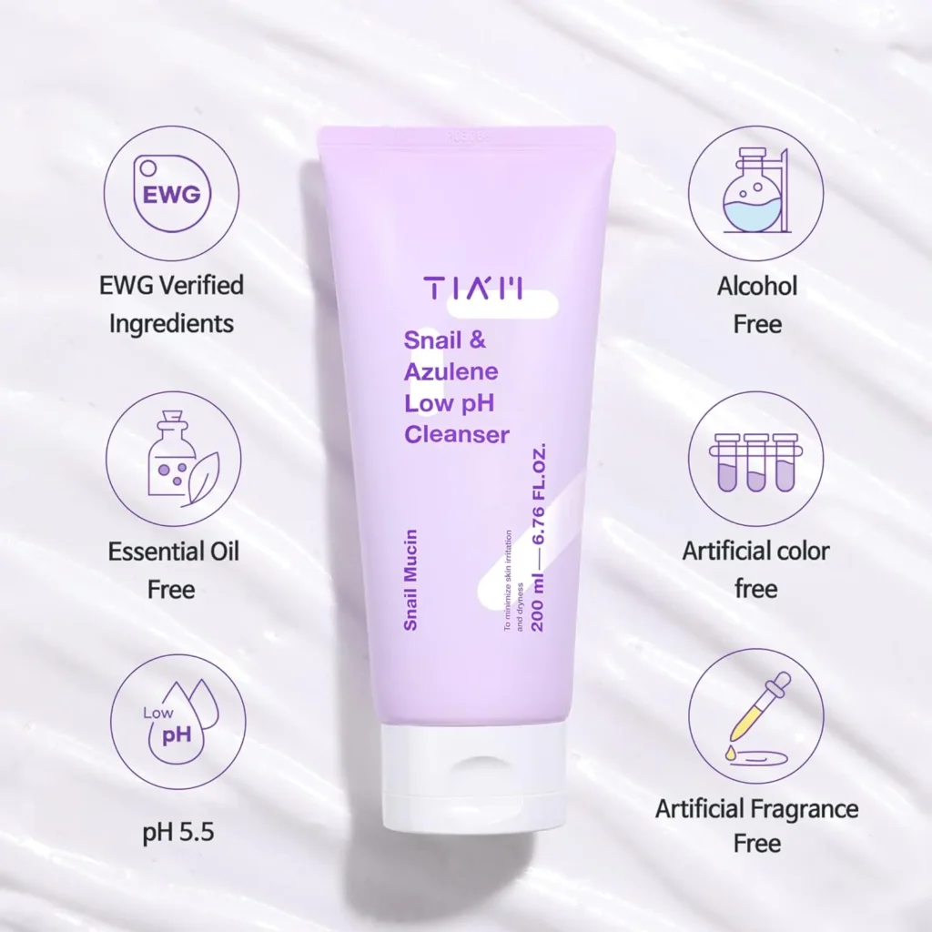 TIAM Snail and Azuline Low ph Cleanser1